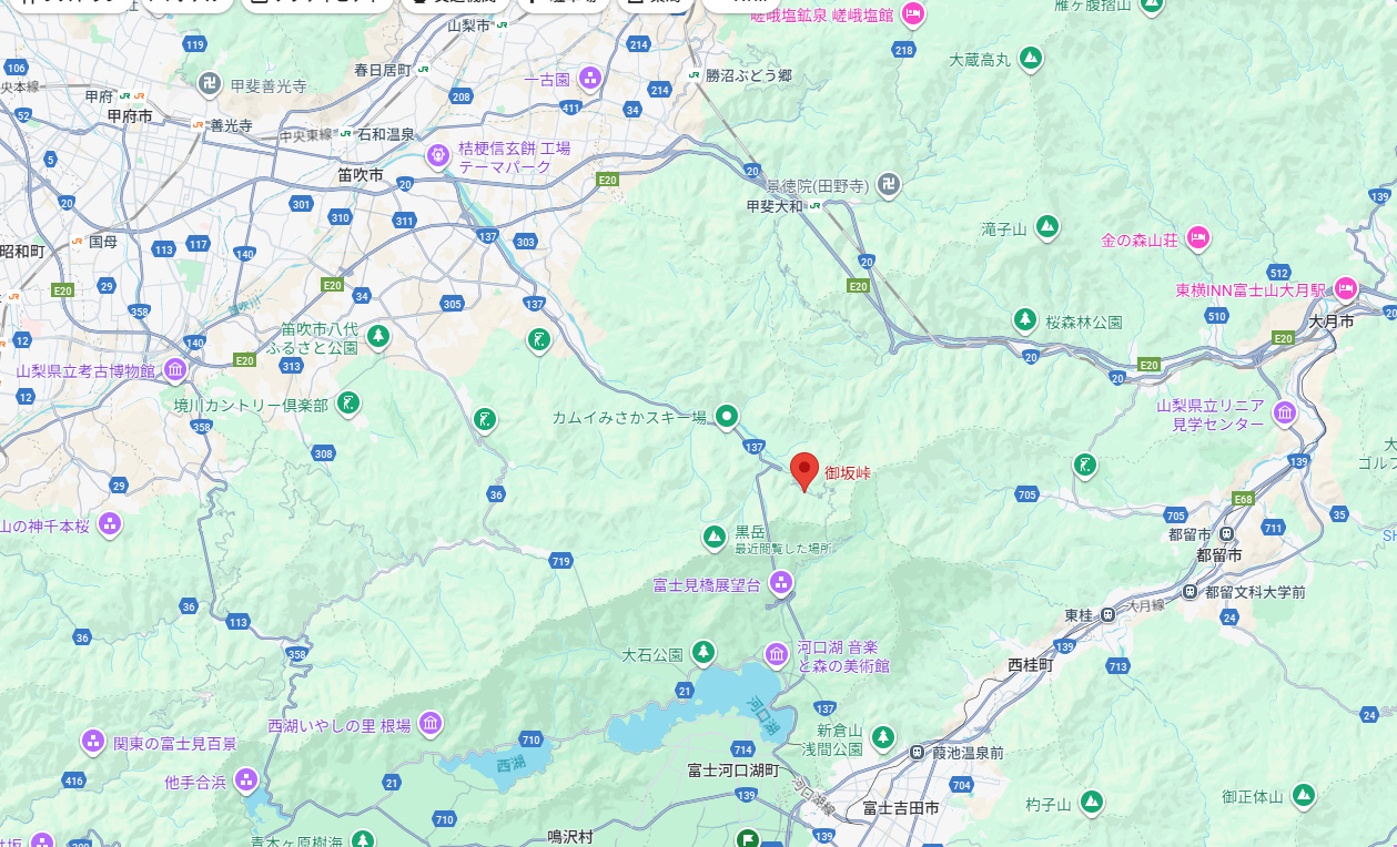 御坂峠地図